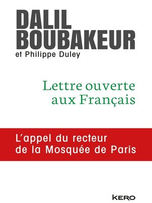cover image of Lettre ouverte aux Français